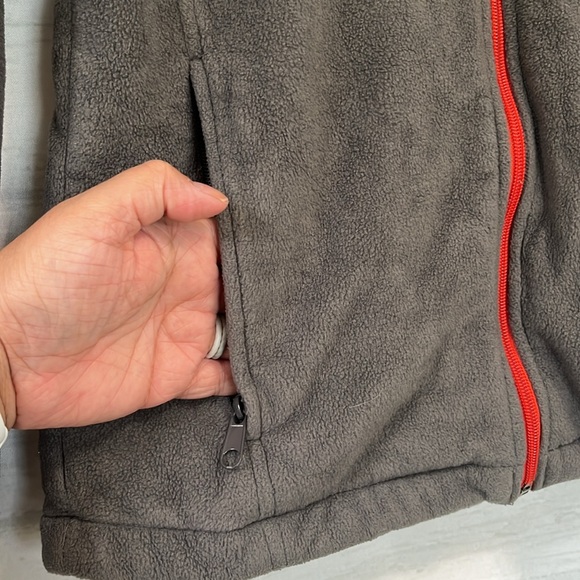 Columbia Full Zip Fleece Gray Orange Jacket Size M - Picture 3 of 12